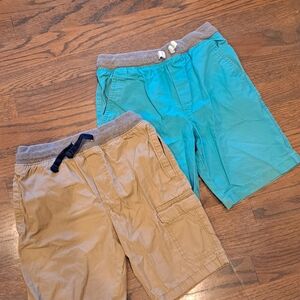 Carter's Two-Pack Pull-On Shorts in Teal and Khaki